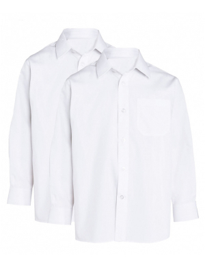 Trutex Slim Fit Long Sleeve Shirts 2pk - White 